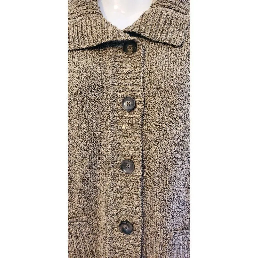 Karen Scott Button Down Cardigan 5 Brown